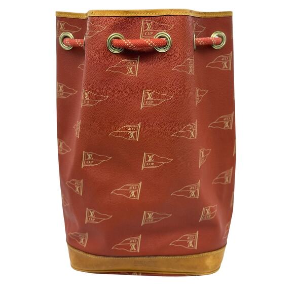 Louis Vuitton  Canvas Americas Cup 1995 Saint Tropez Drawstring Bag Red - Picture 1 of 16